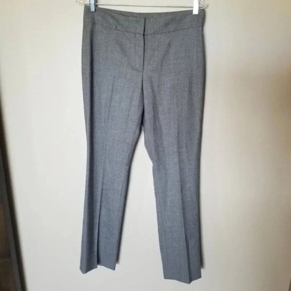 Akris Wool Grey Dress Pants Trousers Straight Leg 6 - Picture 10 of 10